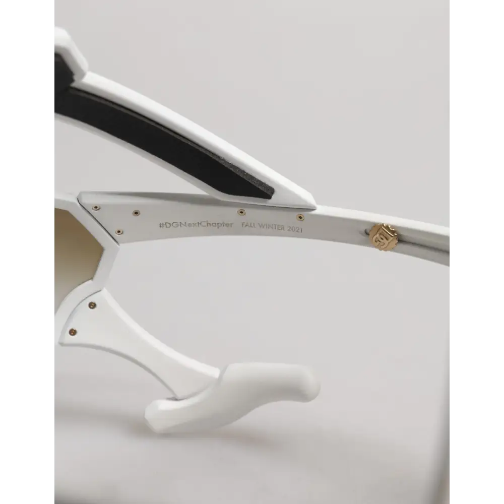 Dolce & Gabbana Weiße Acetatmaske der nächsten Generation Eyewear-Sonnenbrille