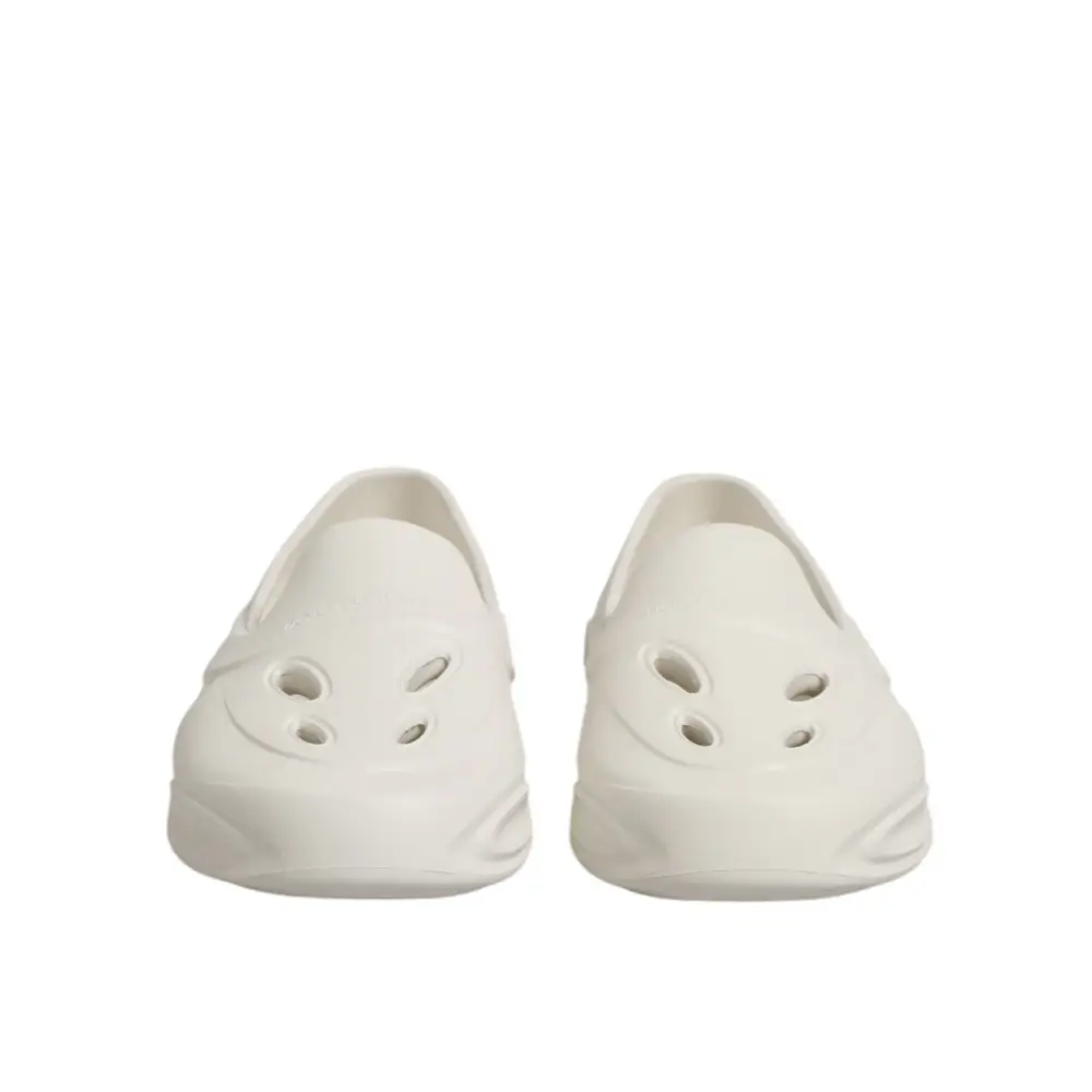 Dolce & Gabbana Weiße Gummirutschen Low Top Sneakers Schuhe - EU44/US11