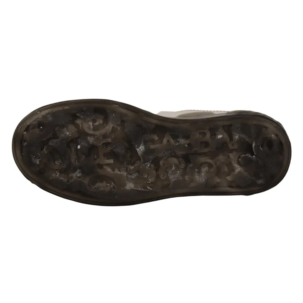 Dolce & Gabbana Weiße Lederschuhe Damen Logo Portofino Sneakers - EU36/US5.5