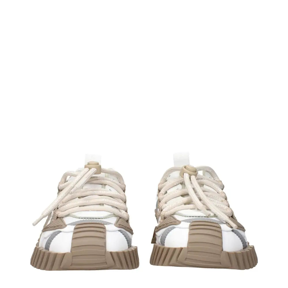 Dolce & Gabbana Weiße Stoff-Sneaker