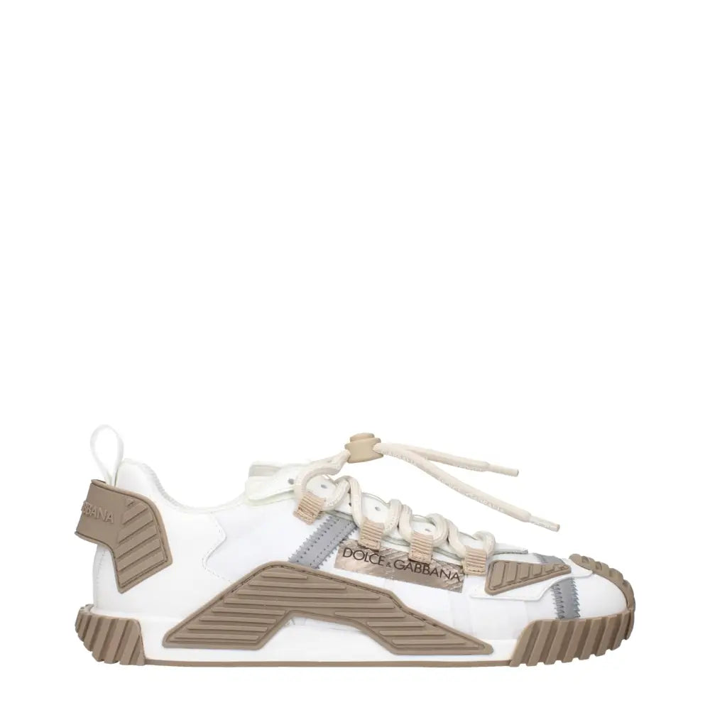 Dolce & Gabbana Weiße Stoff-Sneaker