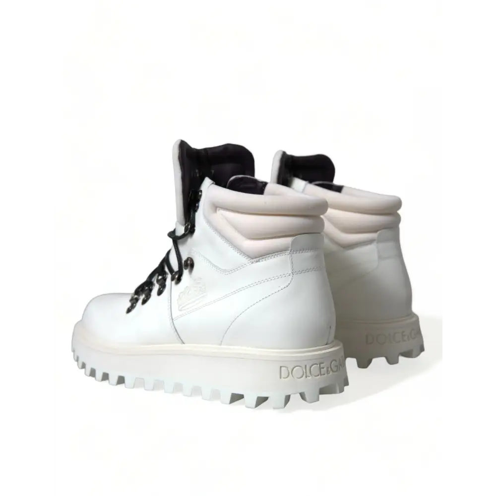 Dolce & Gabbana Weiße Vulcano Trekking-Stiefel Schuhe - EU40.5/US7.5