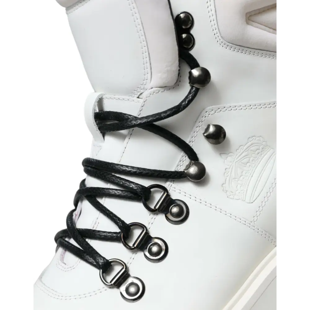 Dolce & Gabbana Weiße Vulcano Trekking-Stiefel Schuhe - EU40.5/US7.5