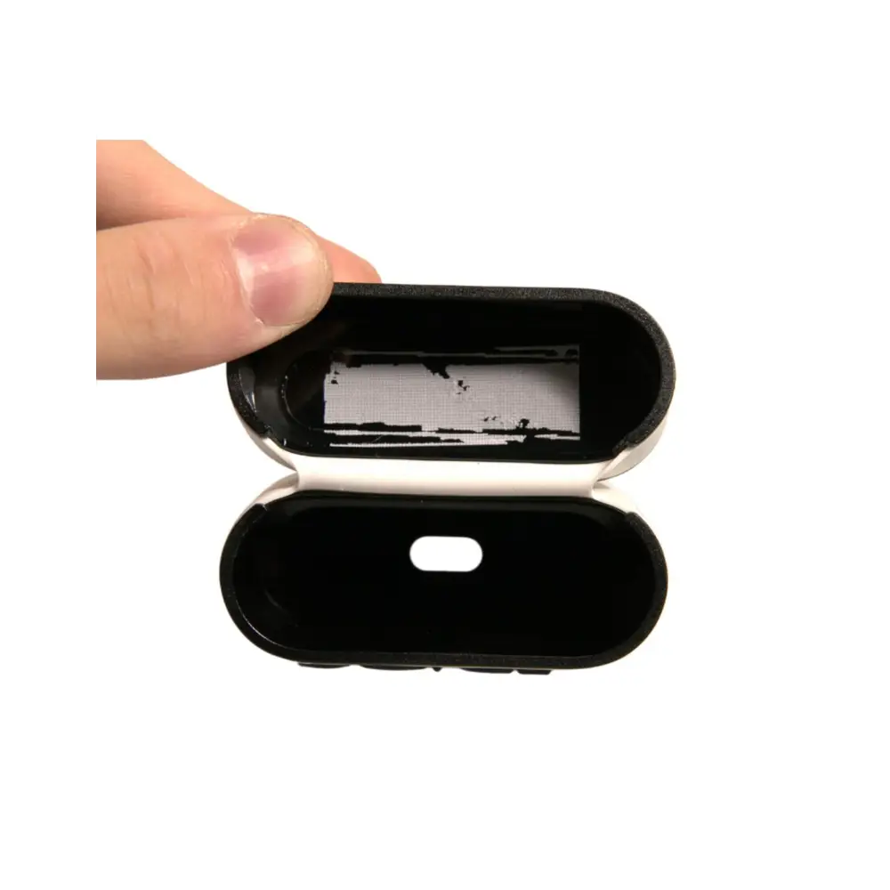 Dolce & Gabbana Weißes PVC geprägte Logo Plaque Halter Airpods Fall