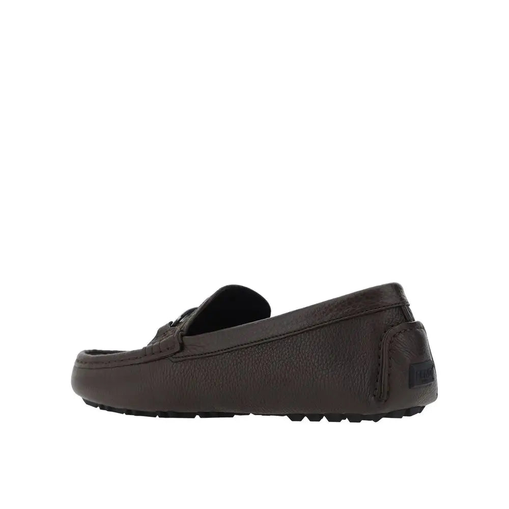 Fendi Braune Kalbsleder-Slipper - EU40/US7