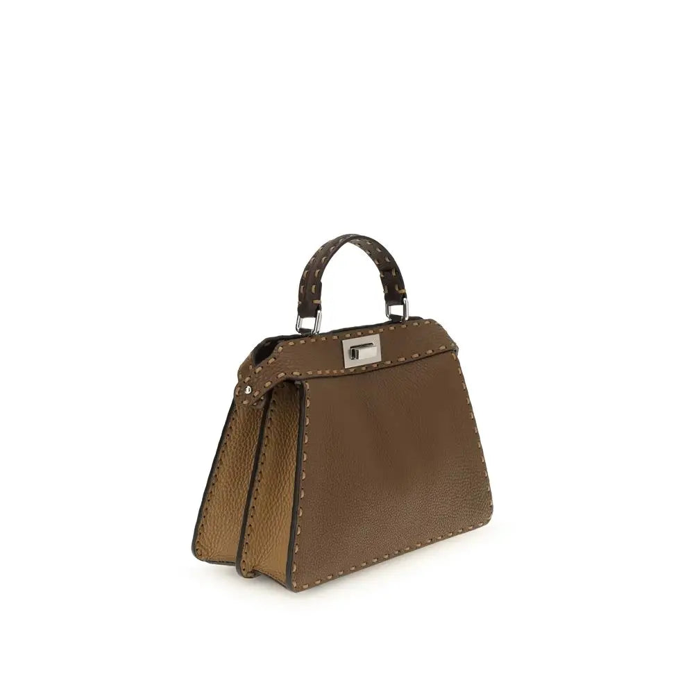 Fendi Braune Lederhandtasche