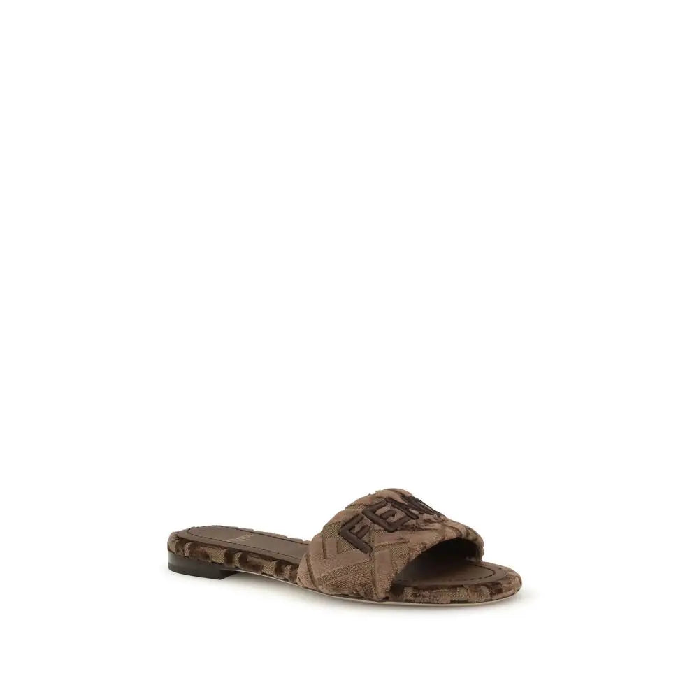 Fendi Braune Viskose-Sandalen - EU36/US6