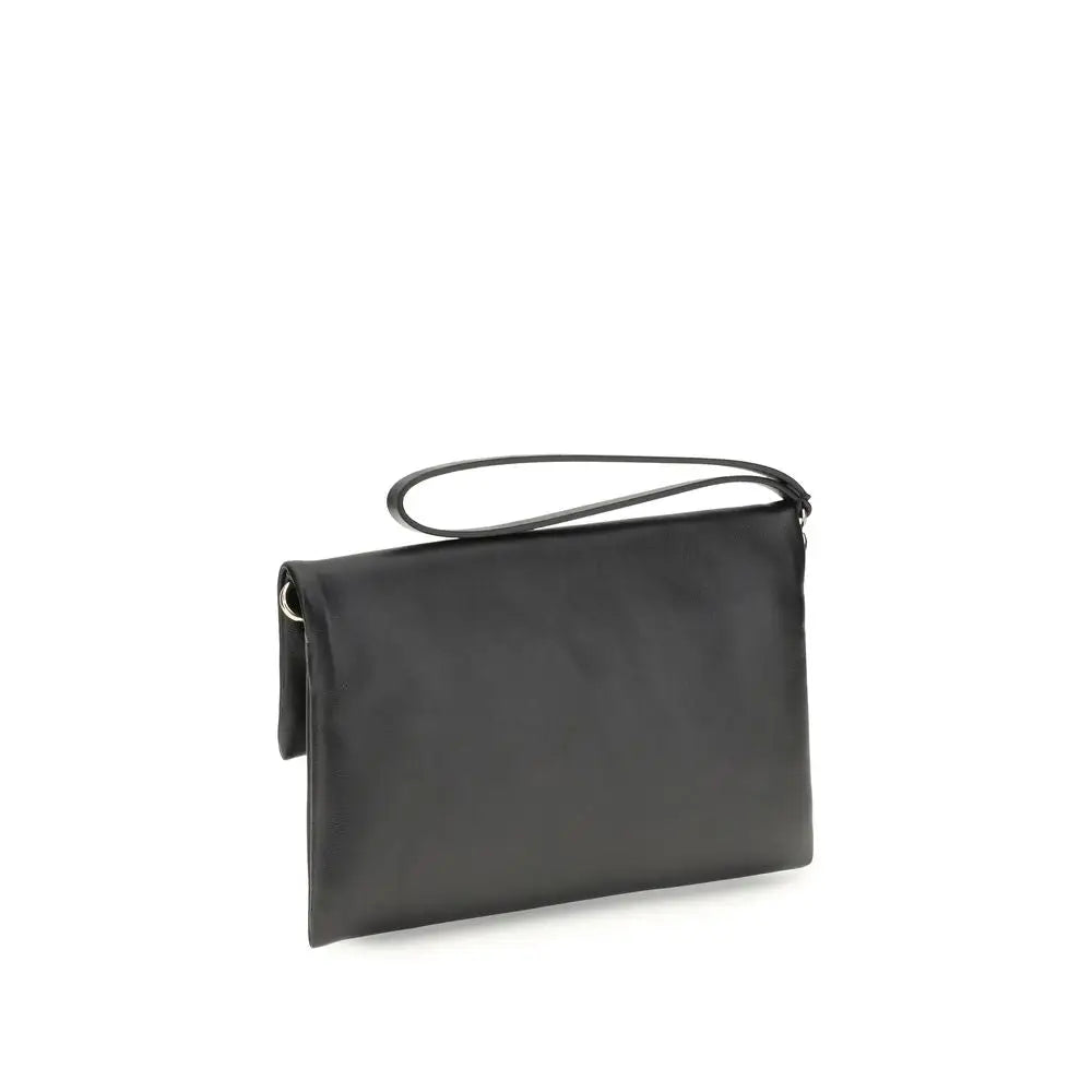 Fendi Schwarze Kalbsleder Bos Taurus Clutch Bag