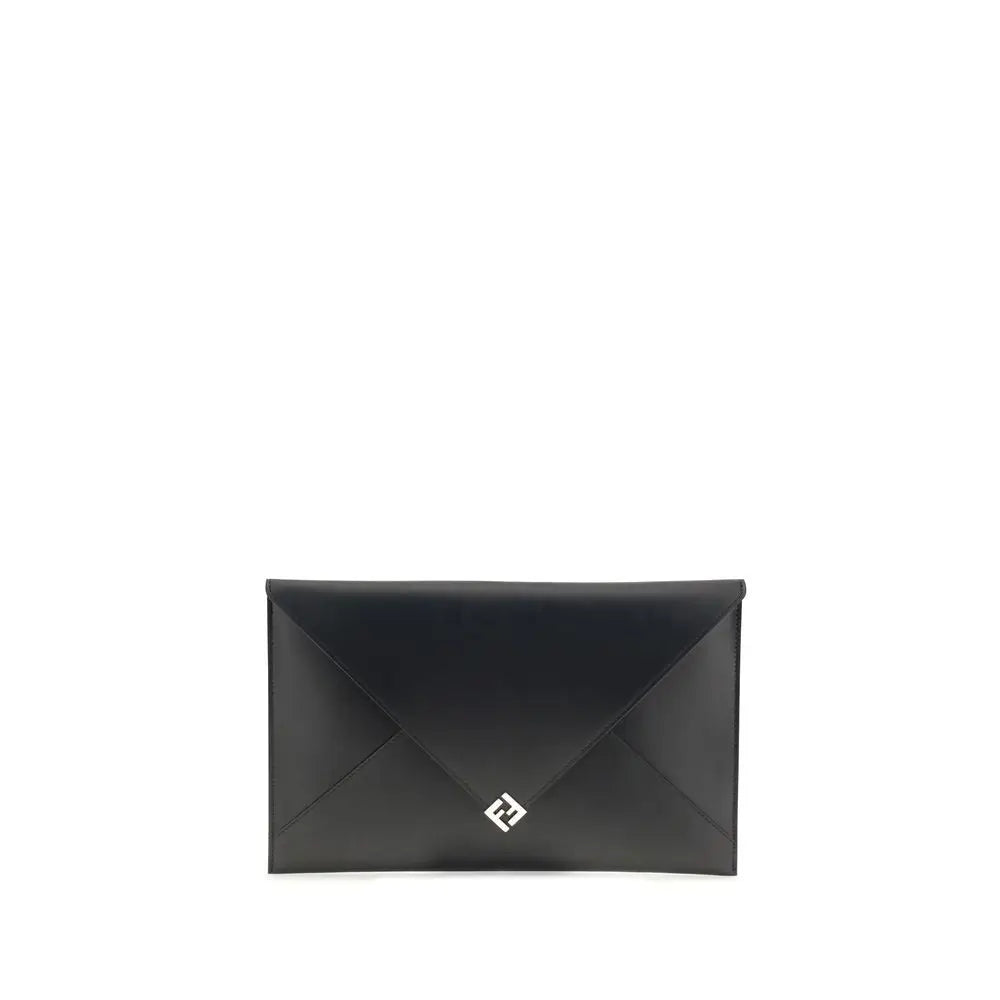 Fendi Schwarze Leder-Clutch