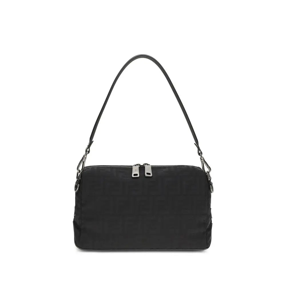 Fendi Schwarze Nylon-Umhängetasche