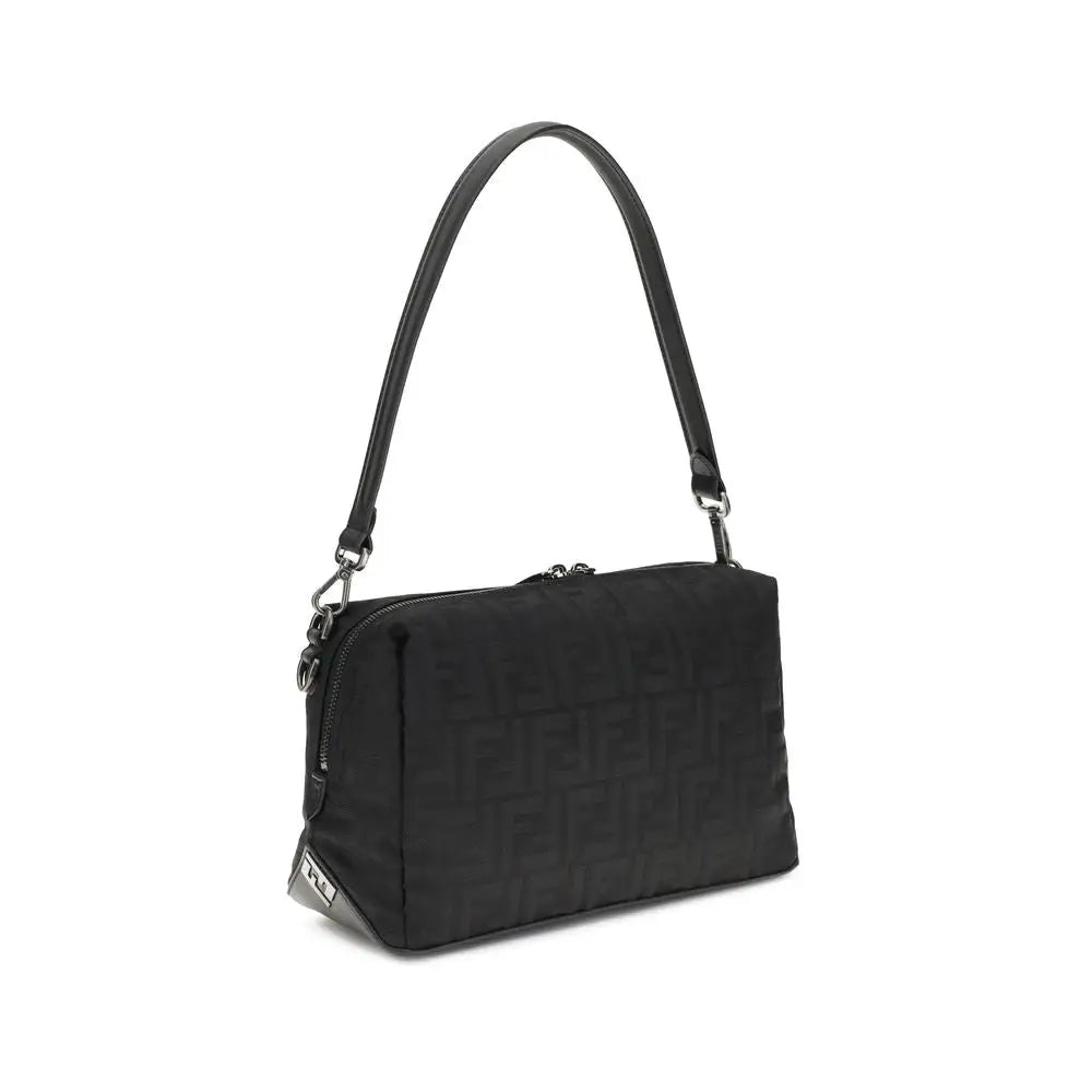 Fendi Schwarze Nylon-Umhängetasche