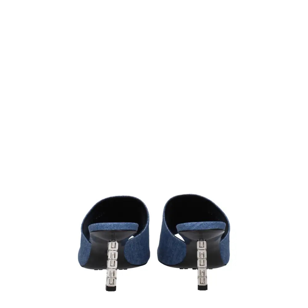 Givenchy Blaue Stoff-Plateausandalen