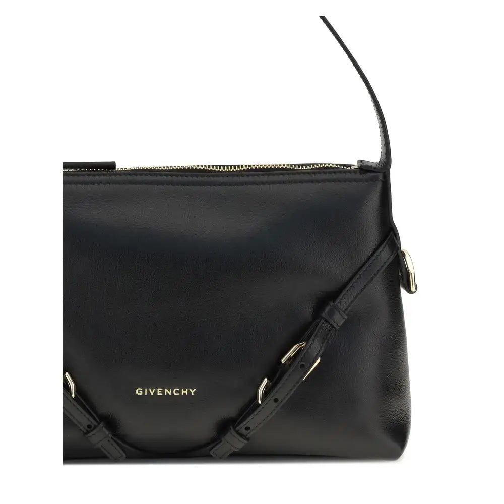 Givenchy Schwarze Kalbshaut Bos Taurus Schultertasche
