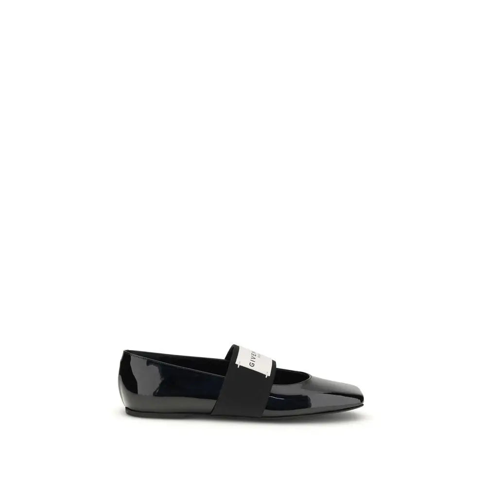 Givenchy Schwarze Leder-Ballerinas