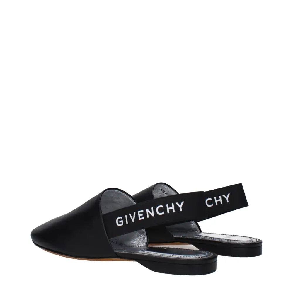 Givenchy Schwarze Leder Pantoletten - EU35/US5