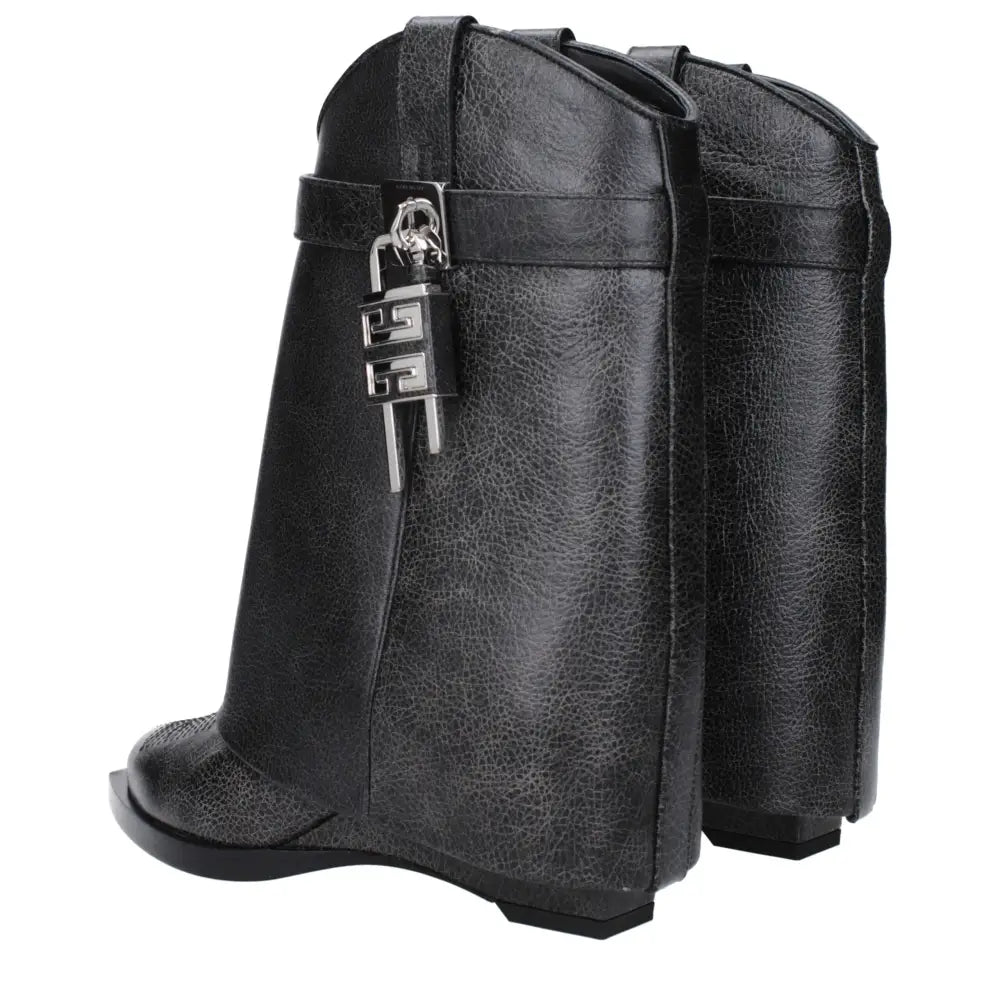 Givenchy Schwarze Lederstiefeletten