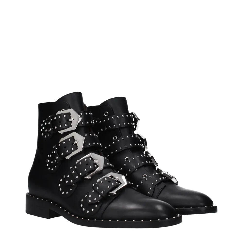 Givenchy Schwarze Lederstiefeletten - EU35/US5