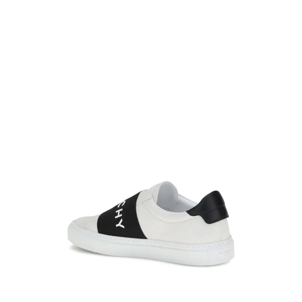 Givenchy Weiße Kalbshaut Bos Taurus Sneakers mit niedrigem Schaft