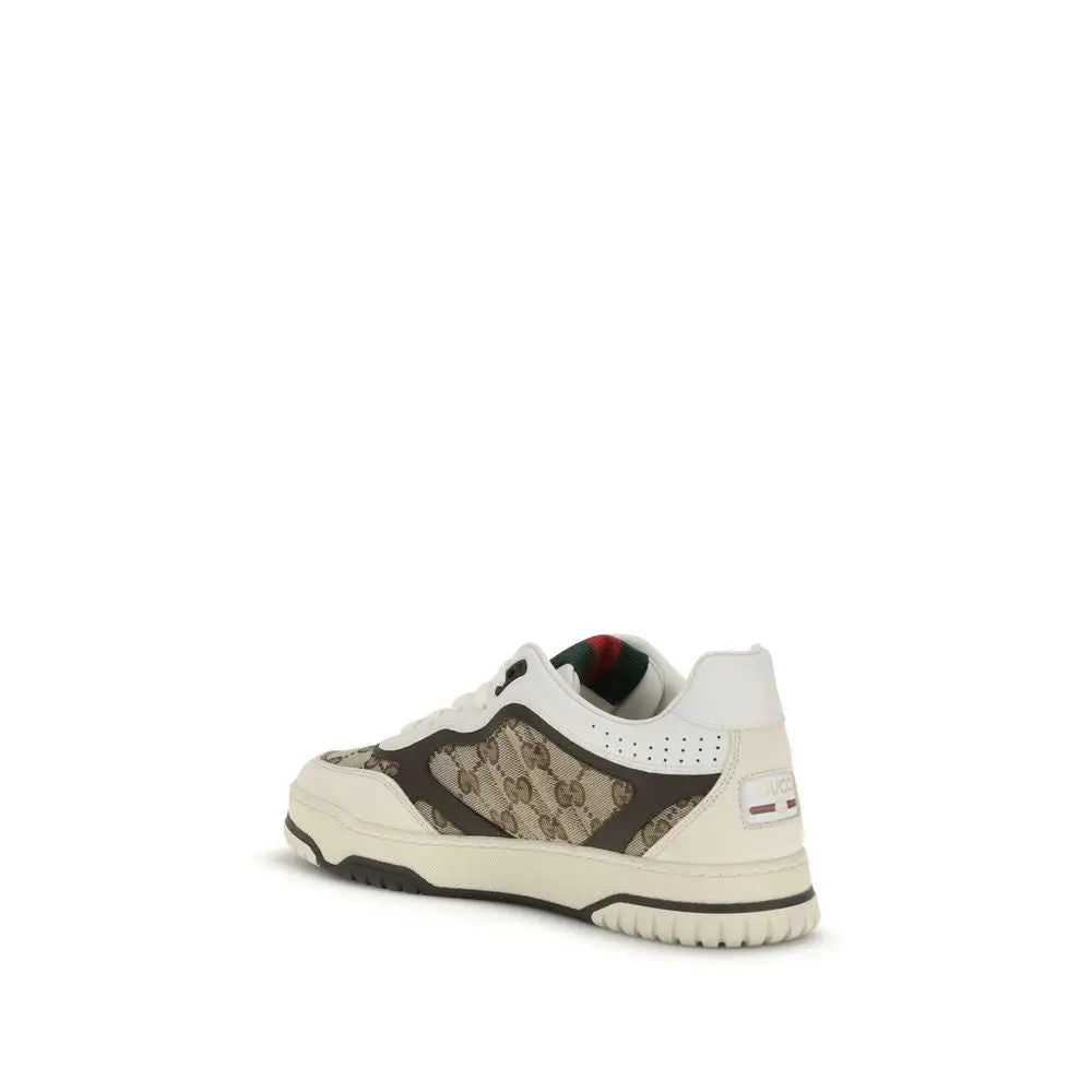 Gucci Beige Sneaker aus Stoff mit niedrigem Schaft