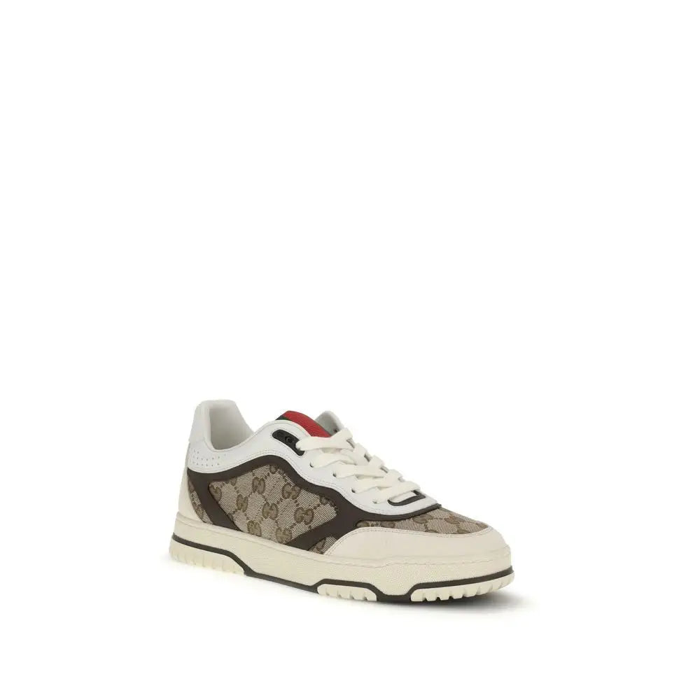 Gucci Beige Sneaker aus Stoff mit niedrigem Schaft