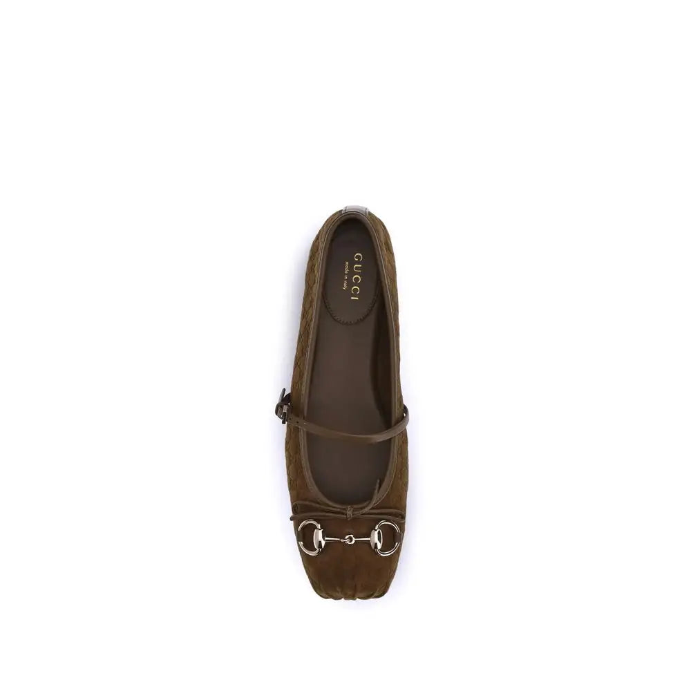Gucci Braune Kalbsleder Bos Taurus Ballerinas - EU36/US6