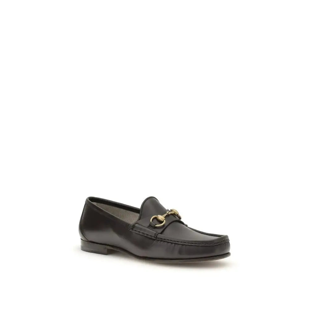 Gucci Braune Kalbsleder Bos Taurus Slip-On Loafer - EU39.5/US6.5