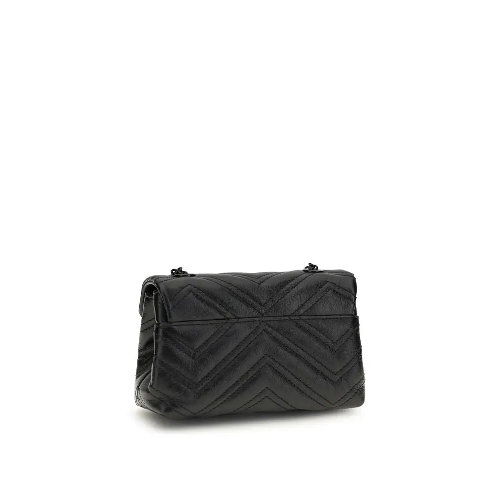 Gucci Schwarze Bos Taurus Kalbsleder Schultertasche