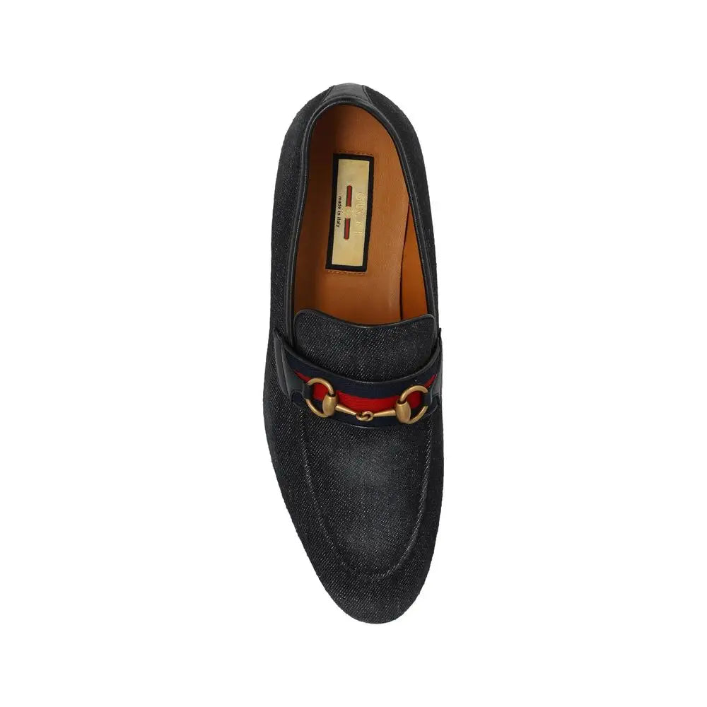 Gucci Schwarze Loafer aus Stoff zum Hineinschlüpfen - EU40/US7