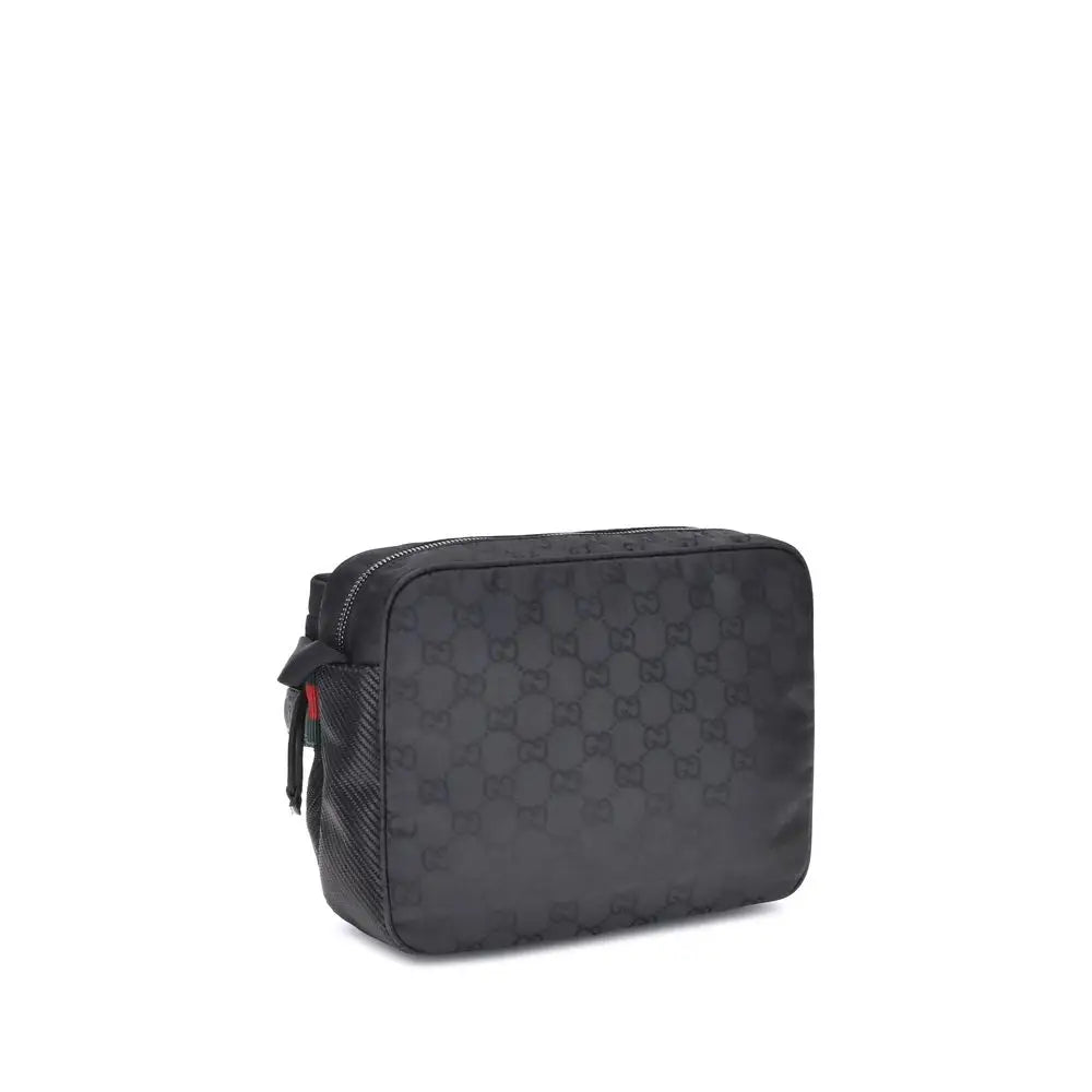 Gucci Schwarze Polyester Schultertasche