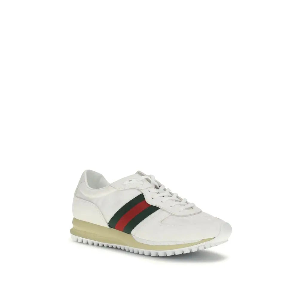 Gucci Weiße Polyamid-Sneaker im sportlichen Stil