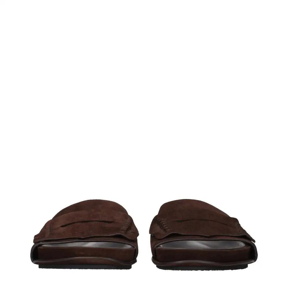 Jacquemus Braune Leder-Hausschuhe - EU42/US9