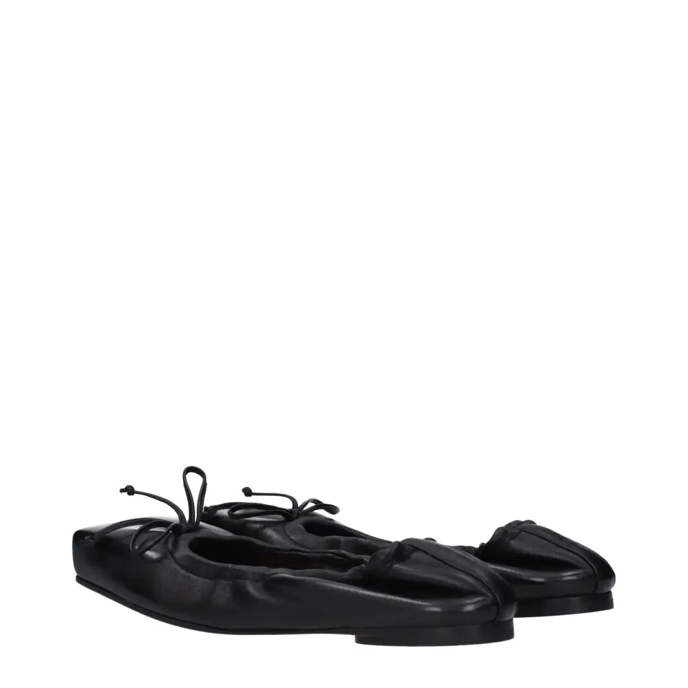 Jacquemus Schwarze Leder-Ballett-Flats - EU36/US6