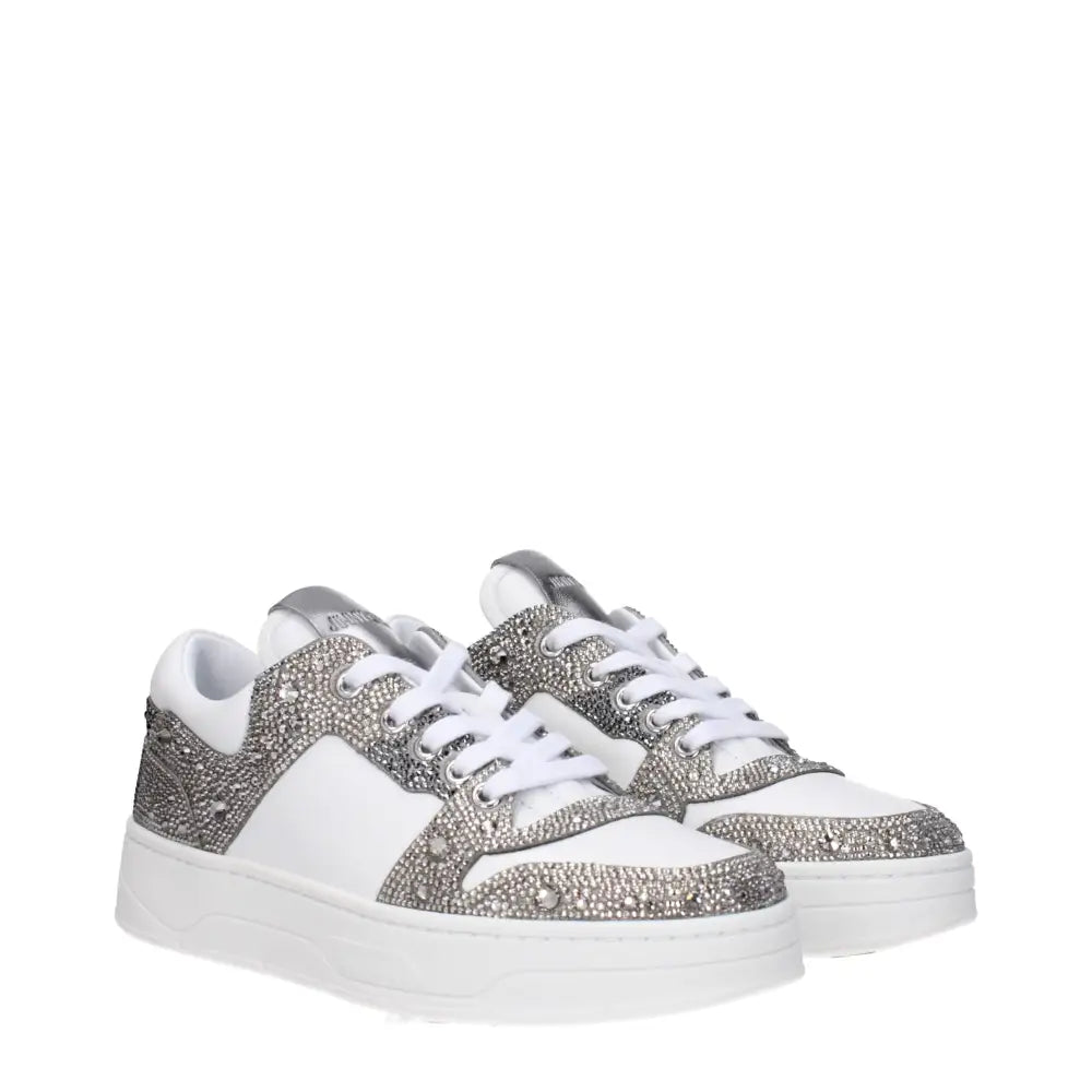 Jimmy Choo Chunky Sneakers aus weißem Leder - EU35/US5