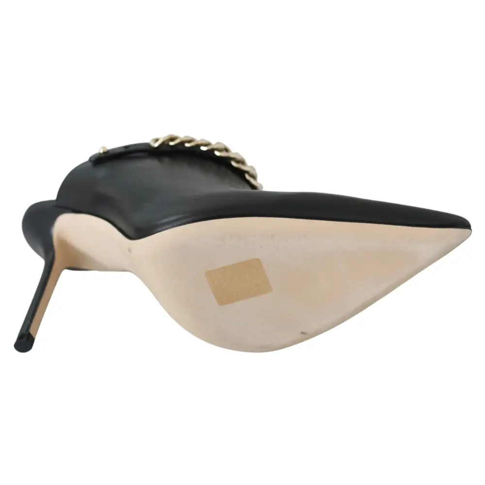 Jimmy Choo Elegante Schwarz-Gold Leder Pumps