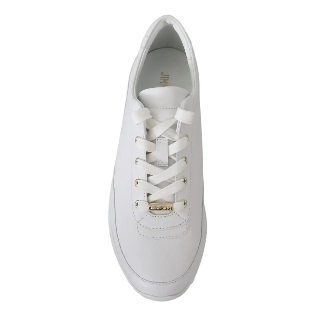 Jimmy Choo Elegante weiße Leder-Sneakers