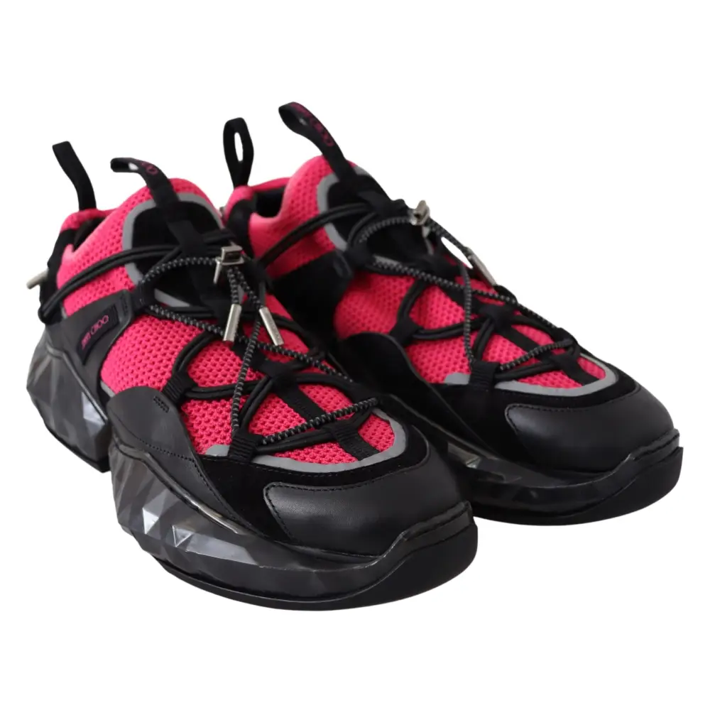 Jimmy Choo Elektrische Eleganz Leder Mesh Turnschuhe - EU40/US10