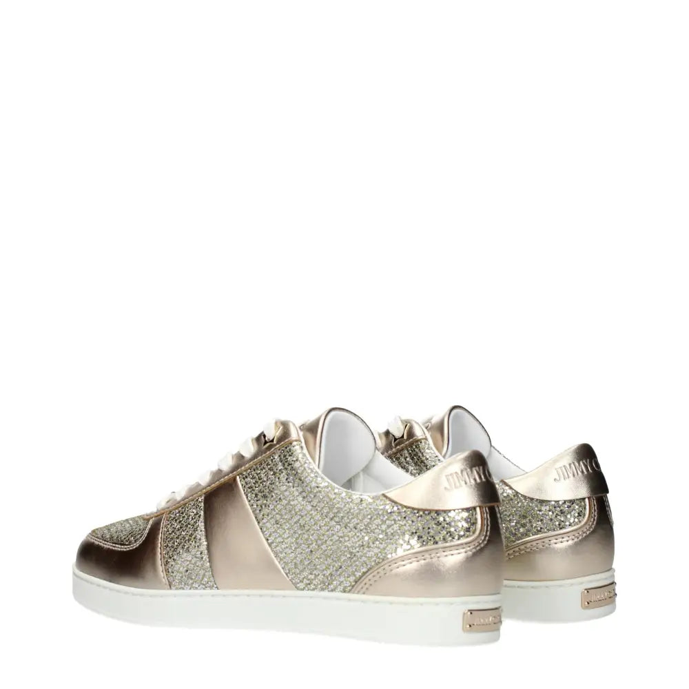 Jimmy Choo Goldene Leder-Sneaker