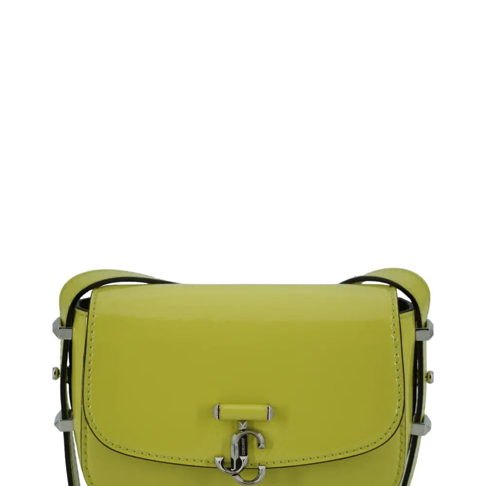 Jimmy Choo Kleine Umhängetasche aus Leder in Limonengelb