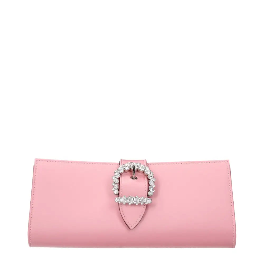 Jimmy Choo Pinke Satin-Clutch