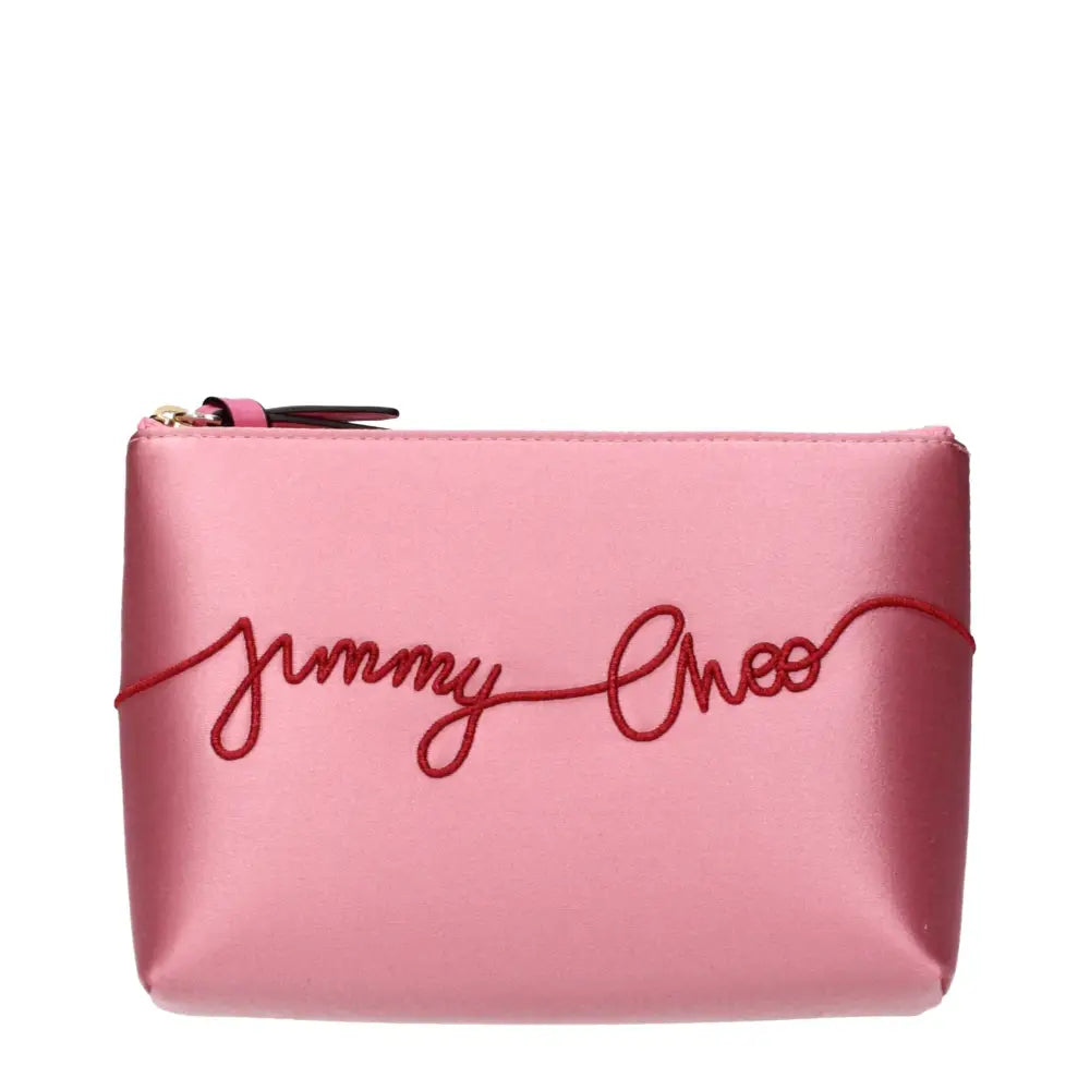 Jimmy Choo Pinke Satin-Clutch
