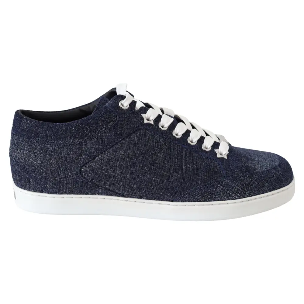 Jimmy Choo Schicke Slip-On Sneakers aus blauem Denim-Wildleder - EU36/US6