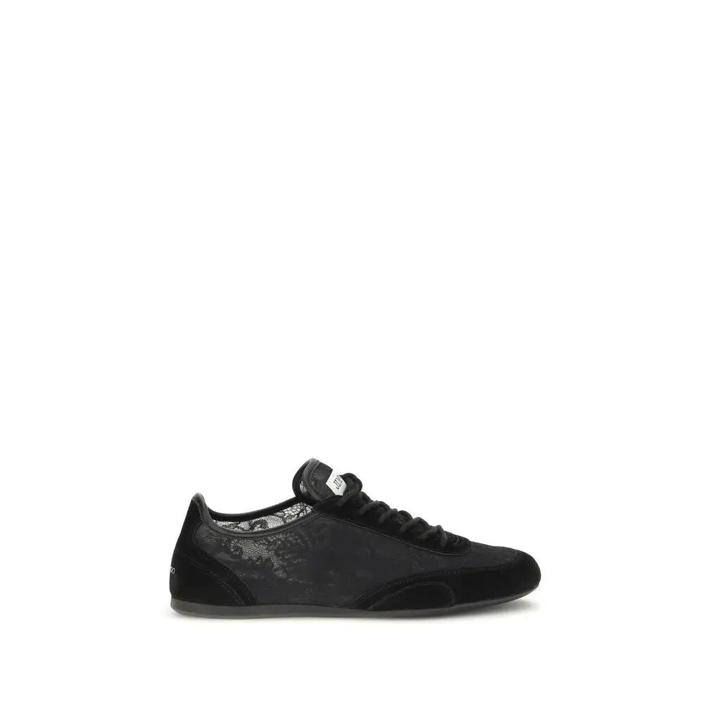 Jimmy Choo Schwarze Bos Taurus Kalbsleder Sneaker im Athletic-Stil