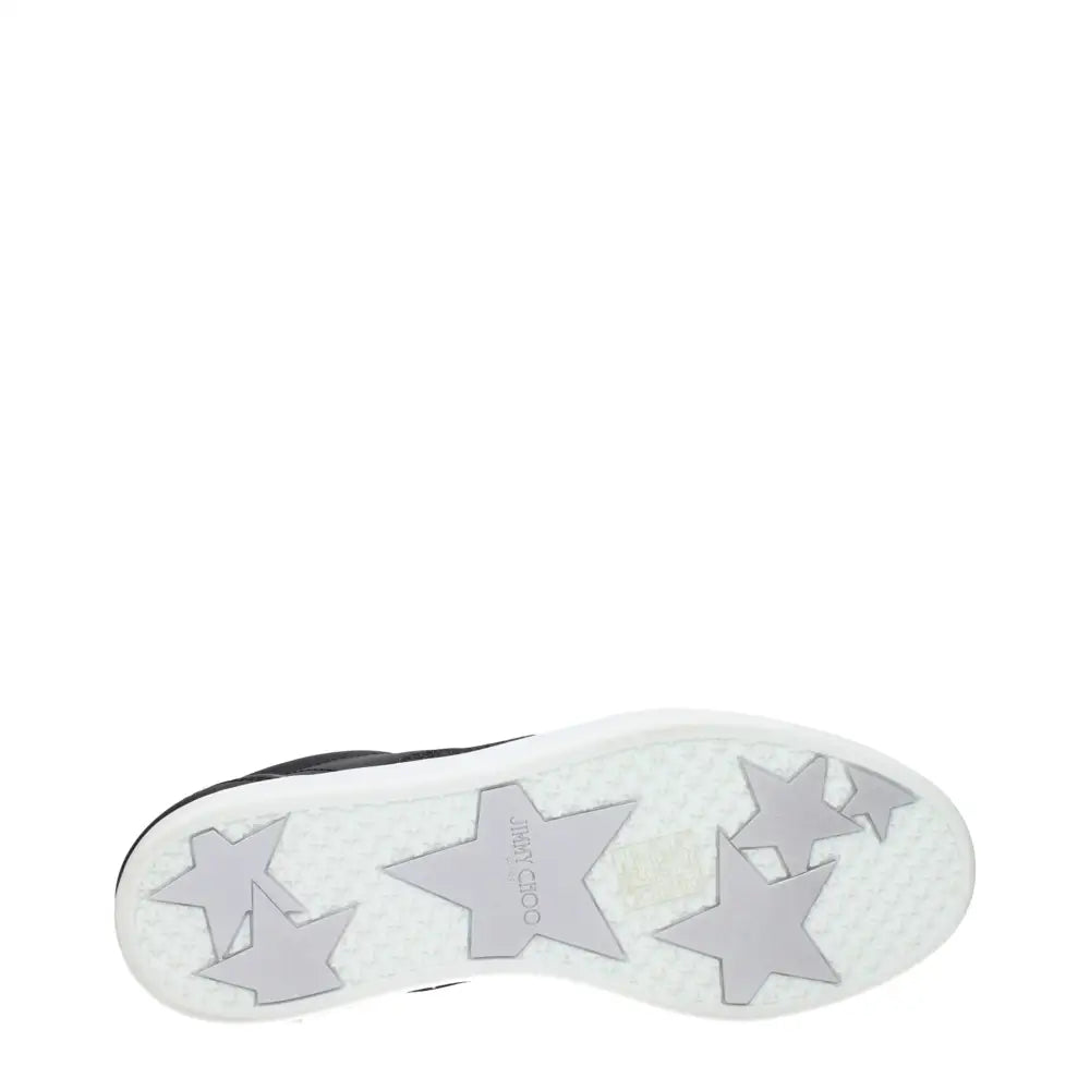 Jimmy Choo Schwarze Leder-Sneaker mit niedrigem Schaft