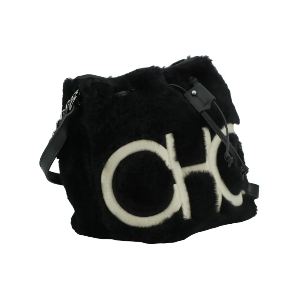 Jimmy Choo Schwarze Lederhand- und Umhängetasche