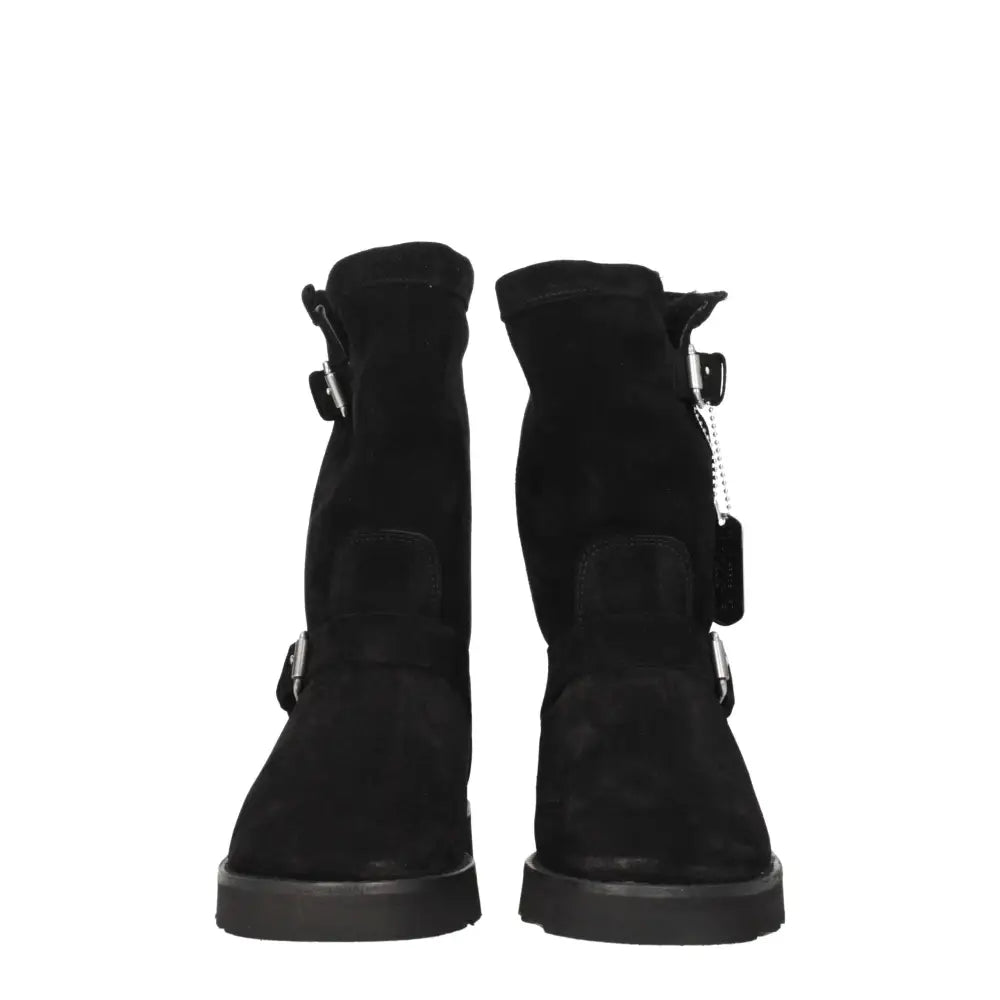 Kenzo Schwarze Lederstiefeletten