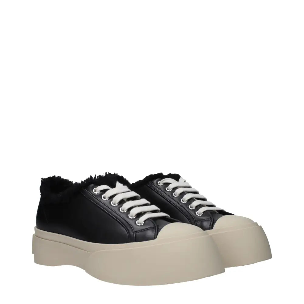 Marni Chunky Sneakers aus schwarzem Leder