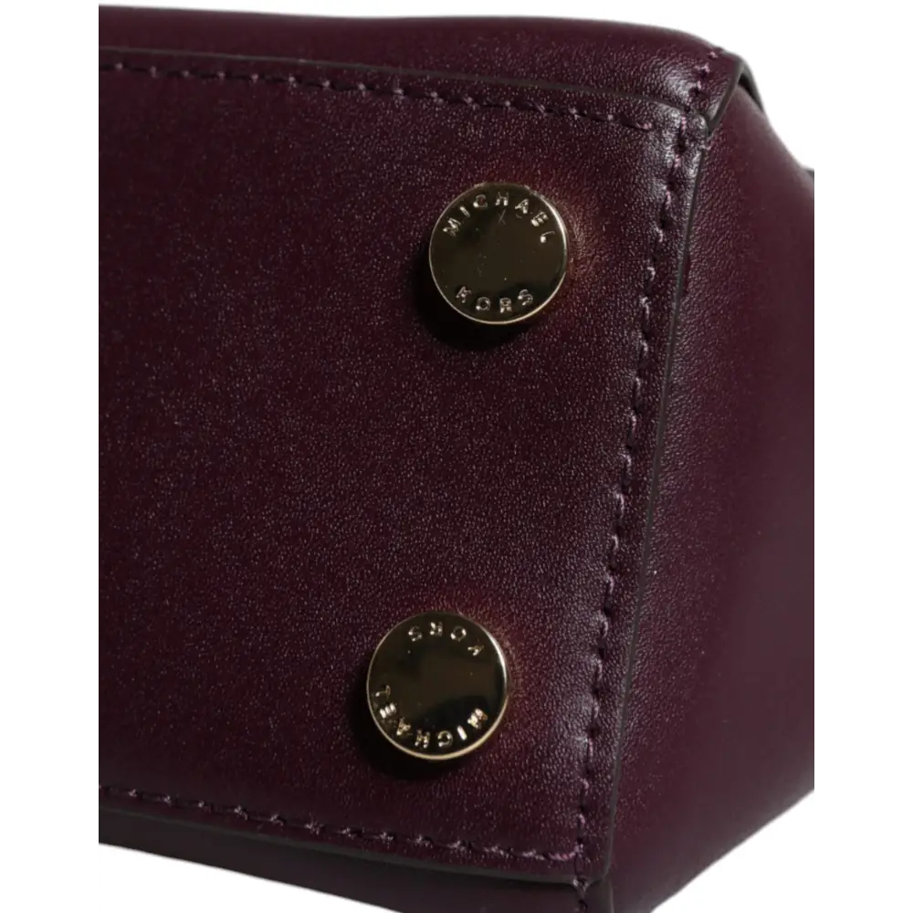 Michael Kors Lila Leder Logo Plaque Crossbody MINDY Satchel Tasche