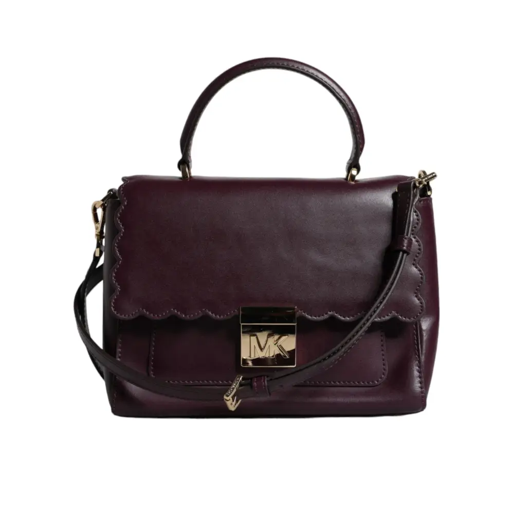 Michael Kors Lila Leder Logo Plaque Crossbody MINDY Satchel Tasche