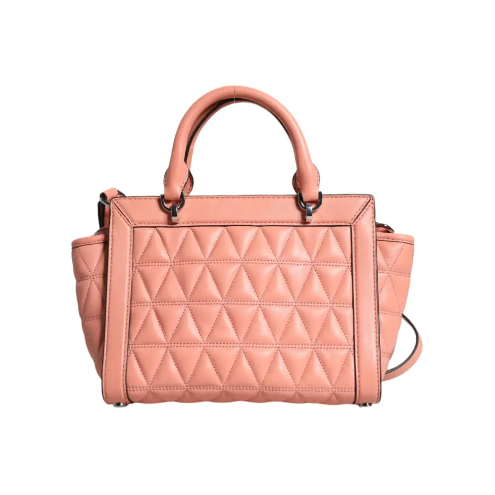 Michael Kors Pfirsich Gestepptes Leder Logo Crossbody VIVIANNE Messenger Bag