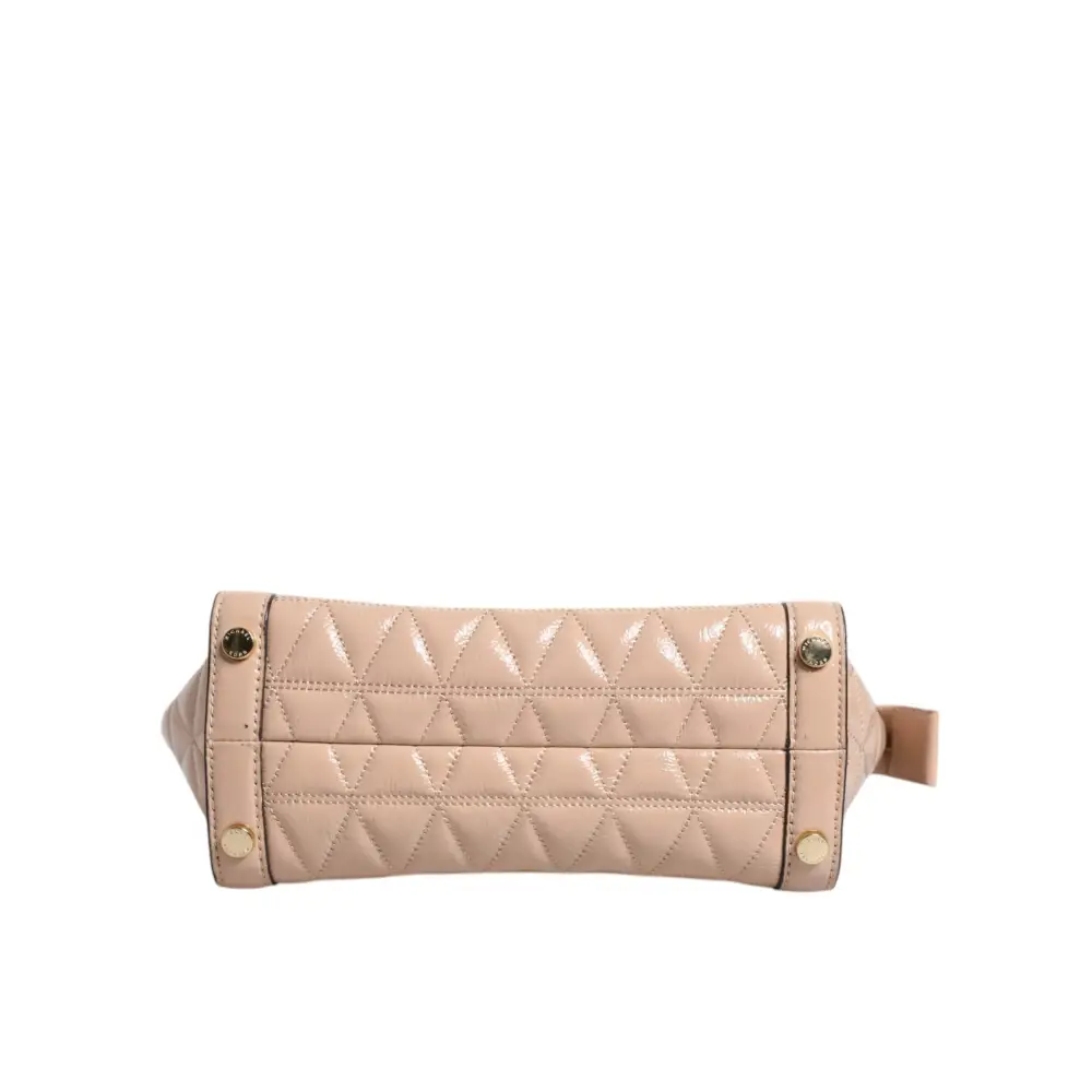 Michael Kors Pfirsich Gestepptes Leder Logo Crossbody VIVIANNE Messenger Bag